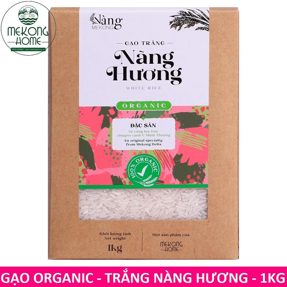 Gạo Hữu Cơ - TRẮNG Nàng Hương 1kg - Nàng MEKONG - 100% Organic - MEKONG HOME