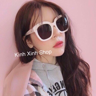 Kính râm Nam nữ Mắt vuông gọng bản nhựa chống nắng uv thời trang