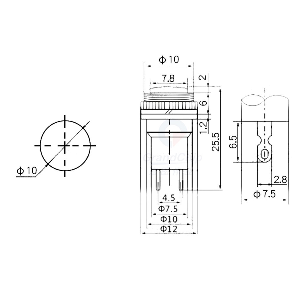 Nút Nhấn Nhả, Nút Reset 10mm DS-314