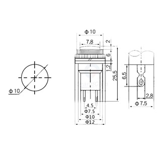 Nút Nhấn Nhả, Nút Reset 10mm DS-316