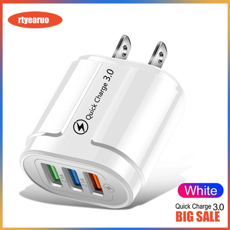 3 USB 18W Fast Charging Mobile Phone Charging Head Universal Wall Mobile