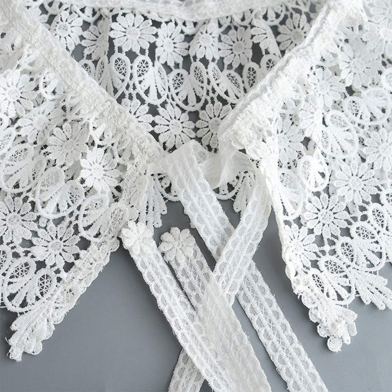 Khăn Choàng Cổ Phối Ren Họa Tiết Hoa Hướng Dương Thêu Tua Rua Thời Trang Cho Nữ