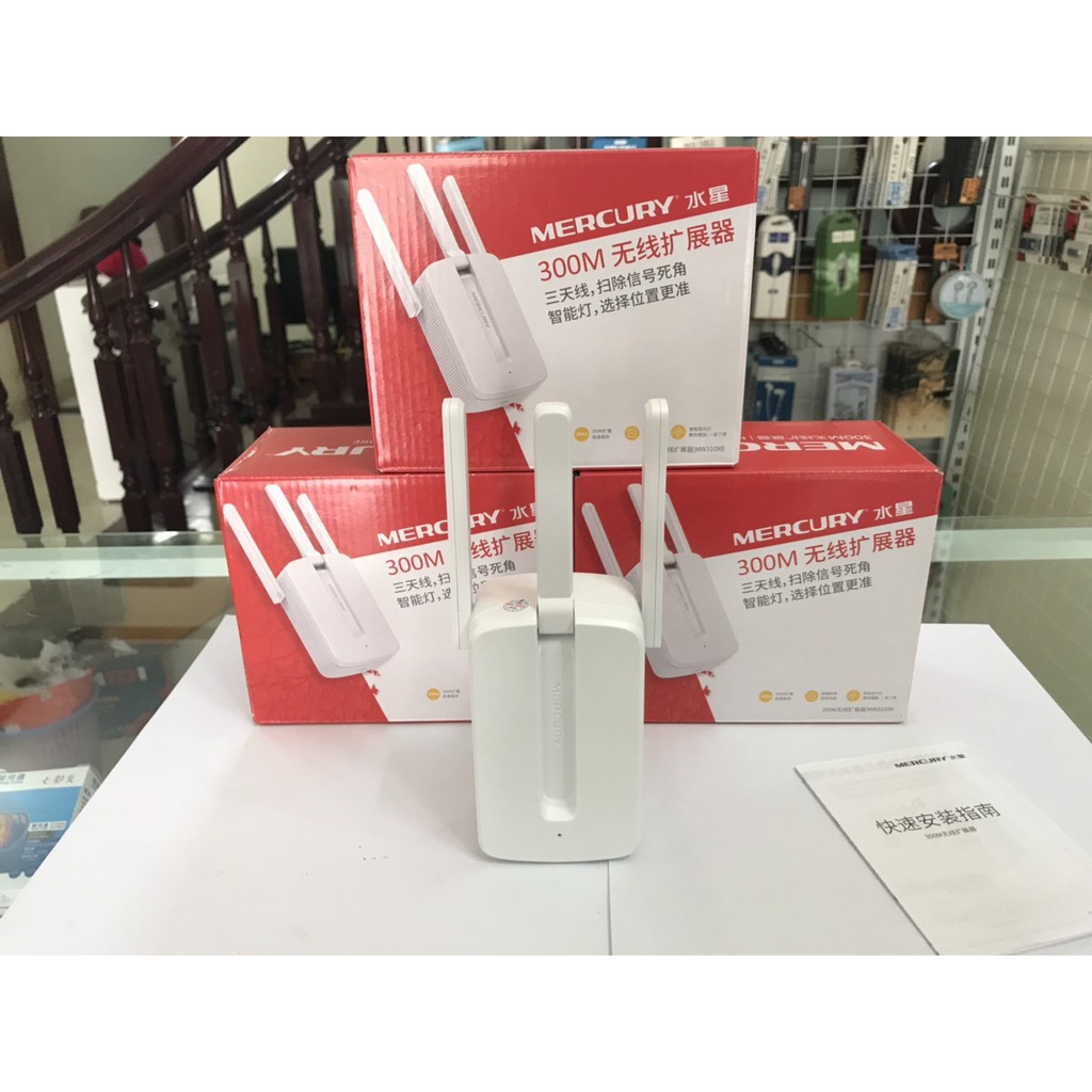 Kích sóng wifi Mercury 3 râu MW301RE – Tốc độ 300Mbps cực mạnh cắm trực tiếp ổ điện ( siêu rẻ )