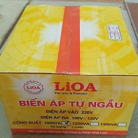 Biến áp Lioa 1000VA/ 1500VA chính hãng ( Đổi nguồn hạ áp: điện áp vào 220V, điện áp ra 100V-120V )