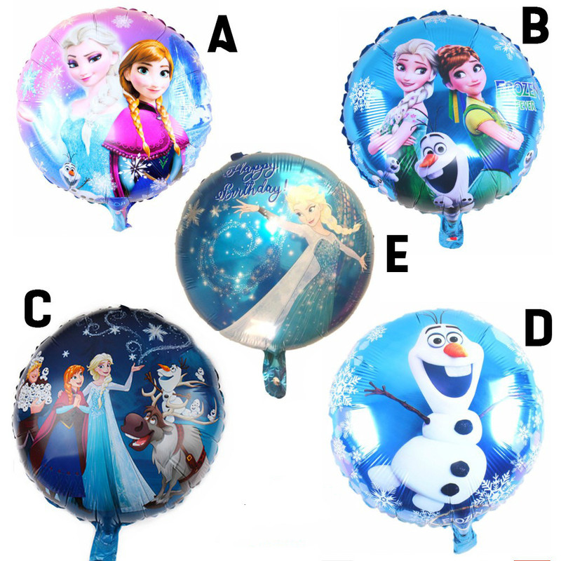 Bong bóng lá nhôm chủ đề phim hoạt hình Frozen Elsa/Anna Olaf