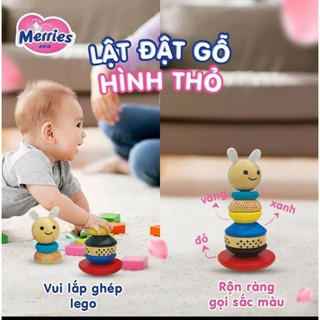 (xả hàng rẻ vô địch) Lật đật gỗ hình thỏ merries