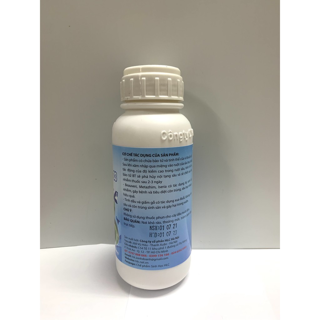 CHẾ PHẨM TRỪ SÂU SINH HỌC SUPER BIO HLC 03 - CHUYÊN DIỆT SÂU ĂN LÁ, HOÀN TOÀN AN TOÀN - CHAI 500ML
