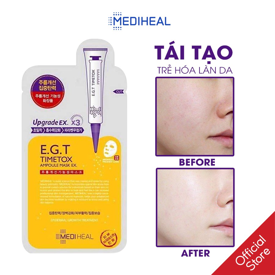 [Nhập mã COSMH22 giảm 8%] Mặt nạ Mediheal Ampoule Mask EX và Black Mask EX 24ml