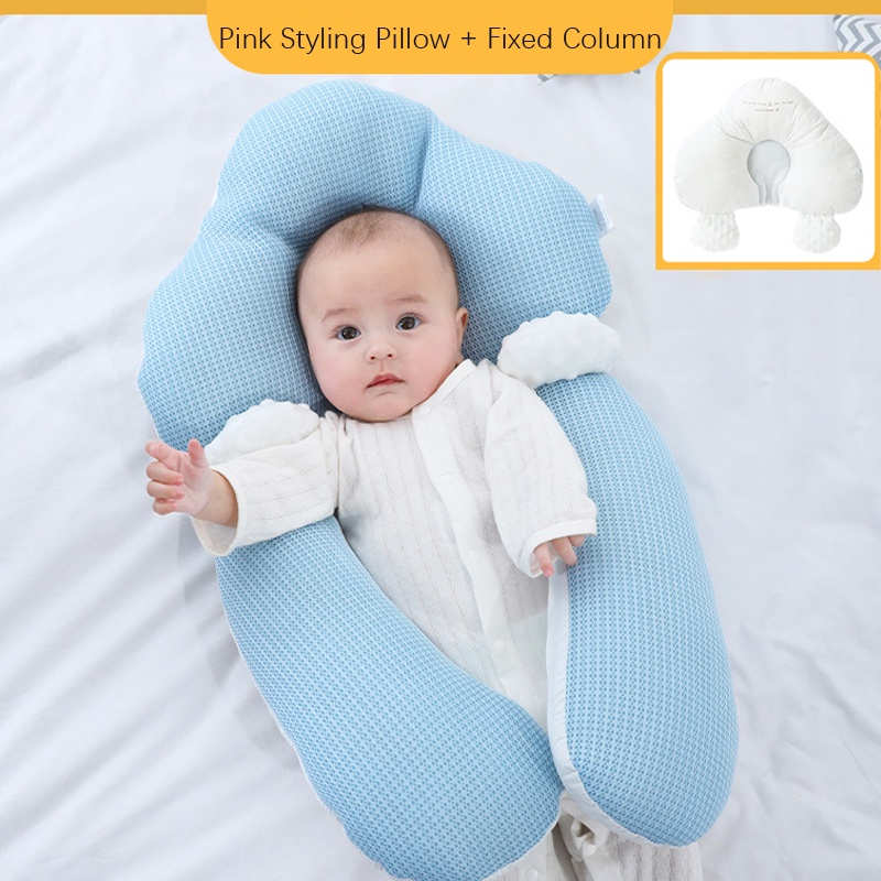 Gối Ngủ Mềm Mại Thoải Mái Chống Bẹp Đầu Cho Bé Sơ Sinh