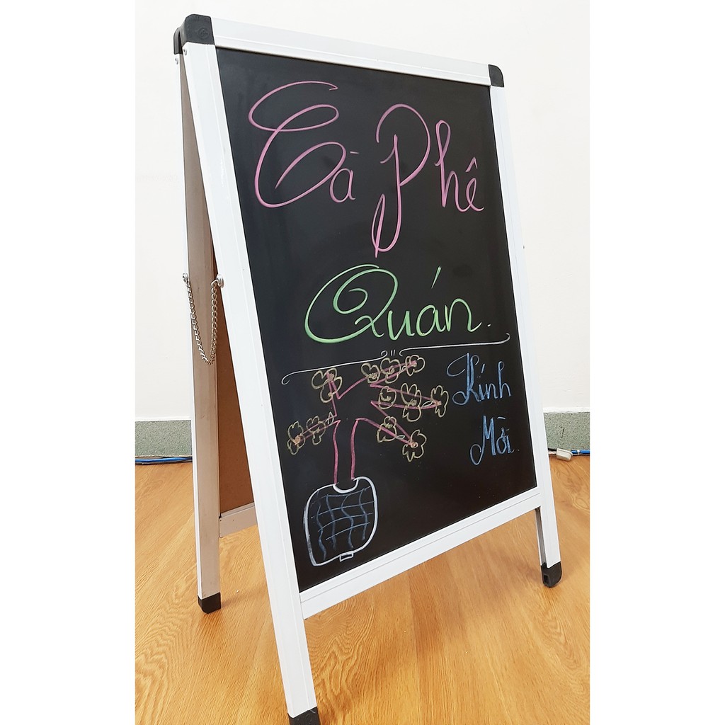 Bảng đen kiểu chữ A chuyên dụng làm bảng quảng cáo viết tốt, lau dễ, mẫu mã đẹp, giá rẻ mã A4565M