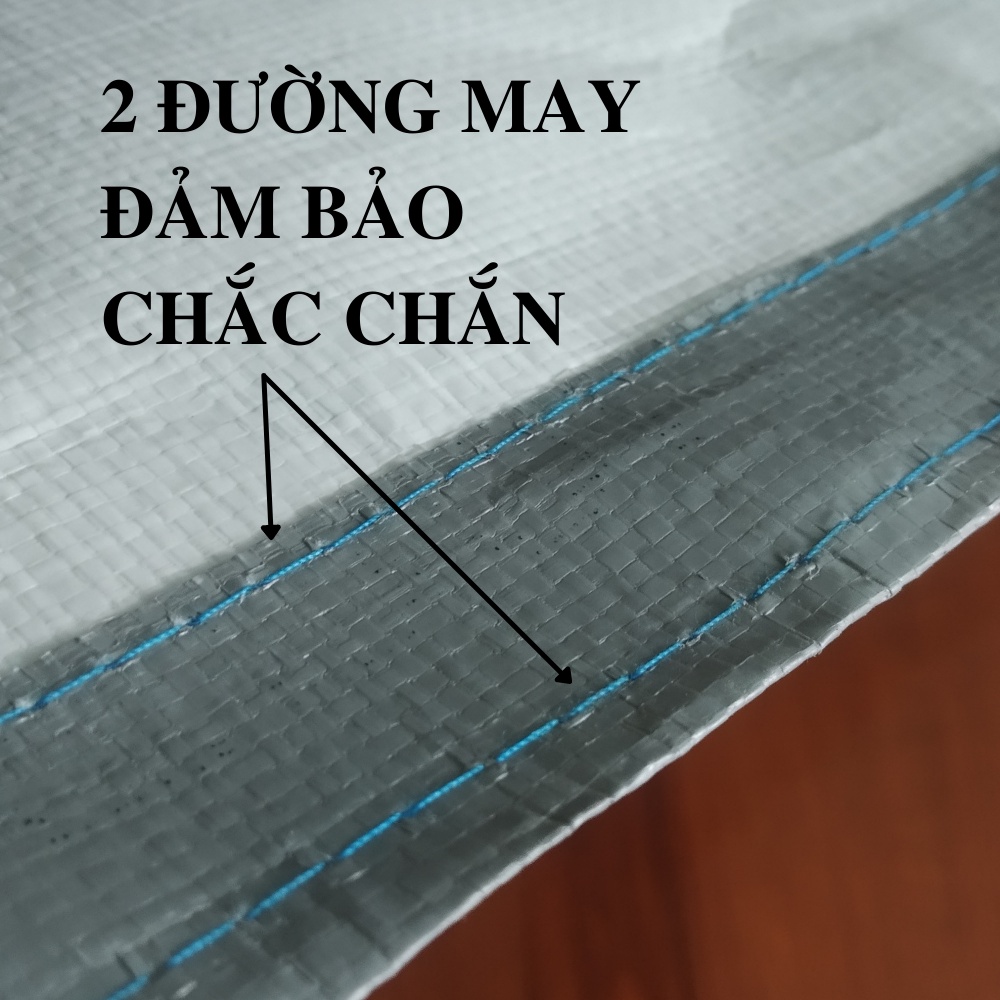 [Khổ 3 mét] Bạt, Che nắng, Che mưa, Xám Trắng, Bạt loại dày 200gr/m2 (bán theo mét tới)