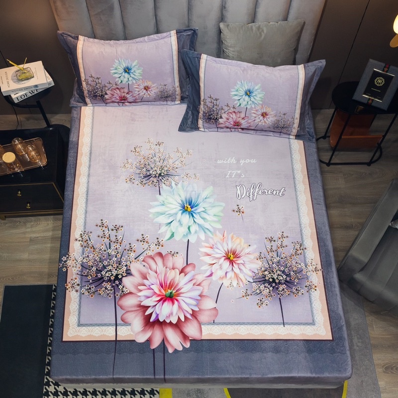 Ga gối nỉ nhung mềm mịn cao cấp nhập khẩu,ga trải giường chất nỉ nhung mịn