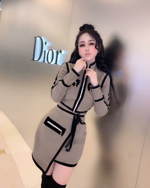 Set váy cup vest khoá chiến binh siêu xihhh