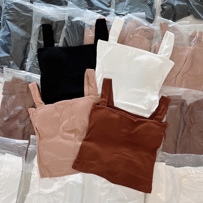 Áo Hai Dây Bản To 4 Màu Hèo Studio (Ảnh Thật + Video)