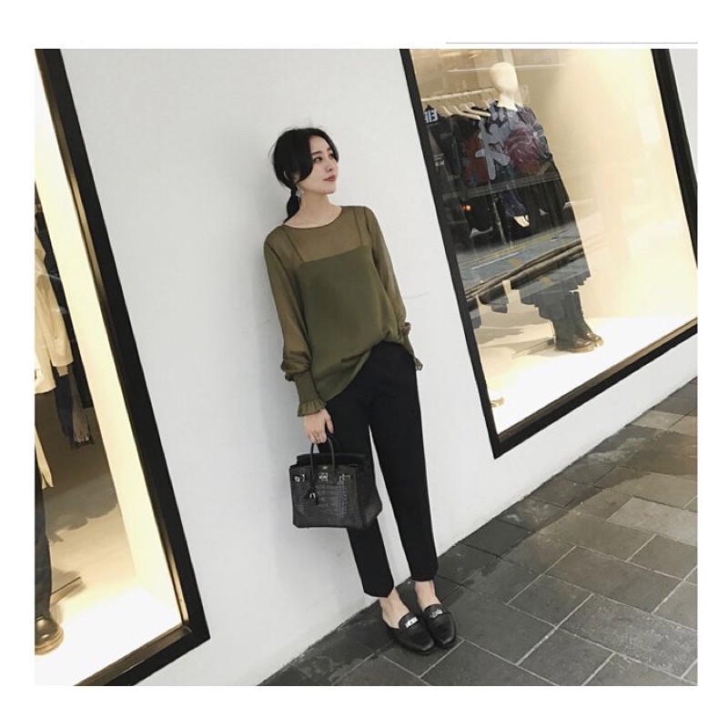 quần tây big size màu đen 9 tấc nút sau size 65-85kg