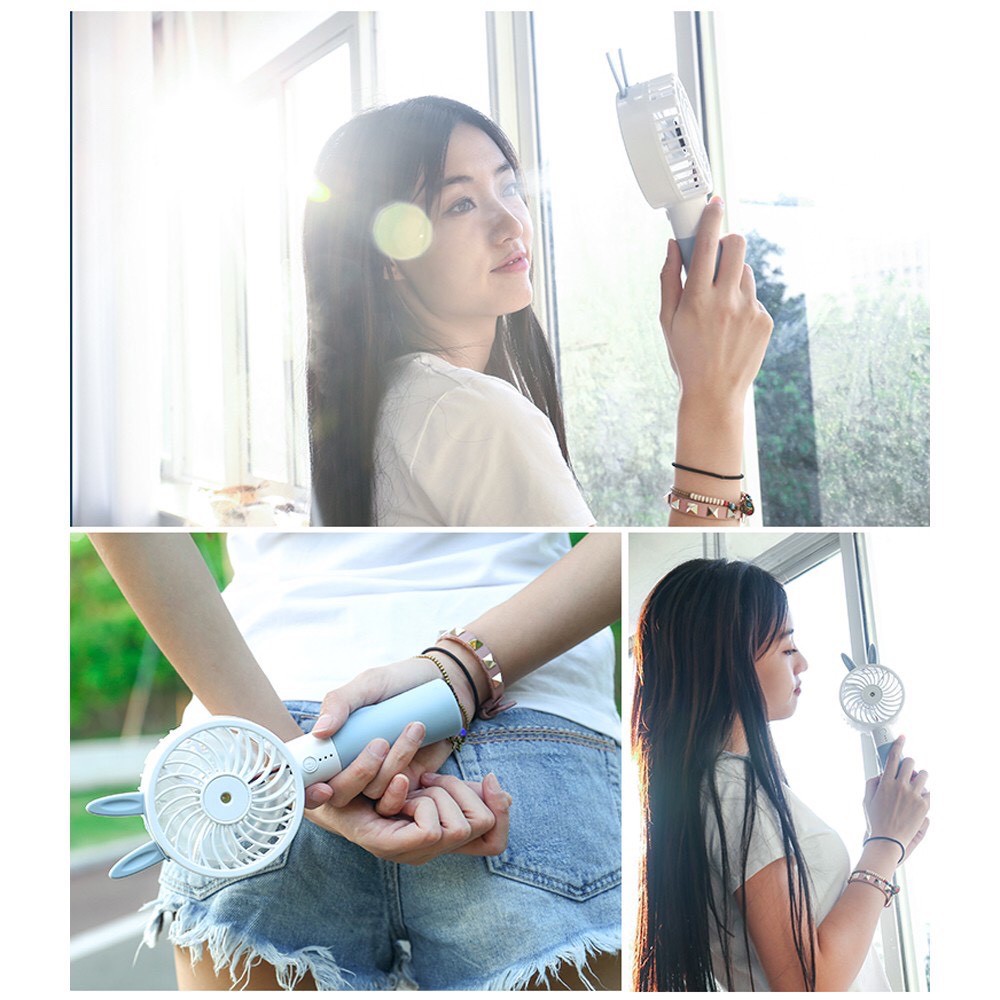 Quạt cầm tay mini tích hợp công nghệ phun sương hiện đại nhất hè 2020 VF - Princess