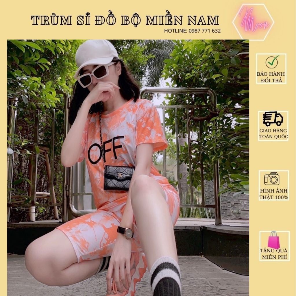 Set đồ bộ nữ, quần lửng thun cotton co giãn tốt. Đồ bộ nữ, đồ mặc nhà đẹp dễ thương