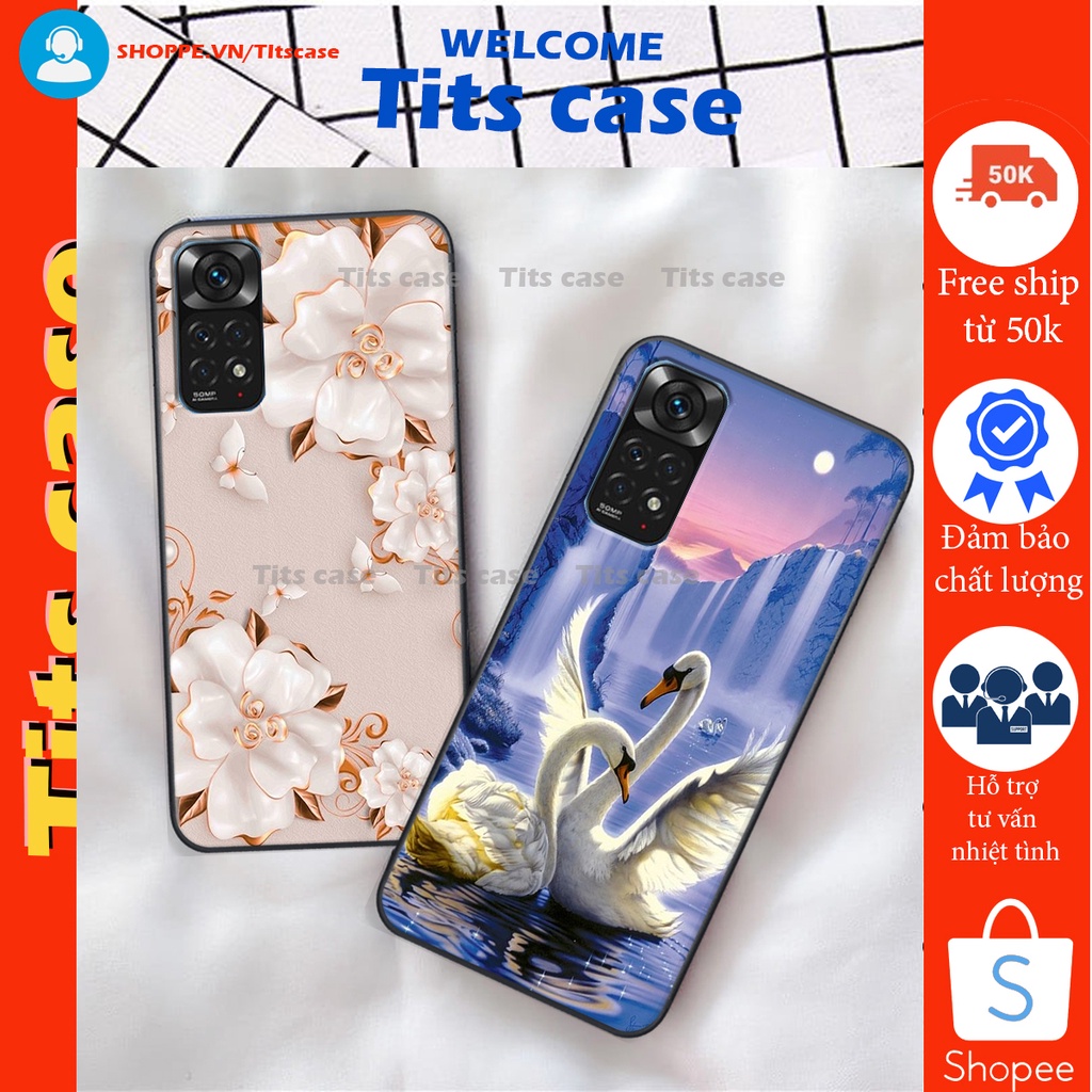 Ốp lưng  Xiaomi REDMI NOTE 11 / NOTE 11 PRO 4G / NOTE 11 PRO 5G in hình thiên nga,hoa may mắn, đặc sắc ĐỘC - LẠ - BỀN