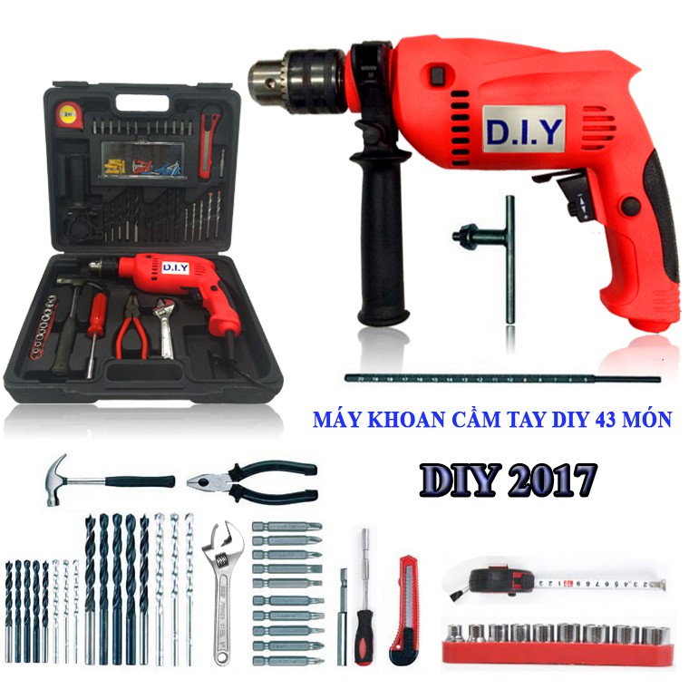 Bộ máy khoan cầm tay DIY 43 món