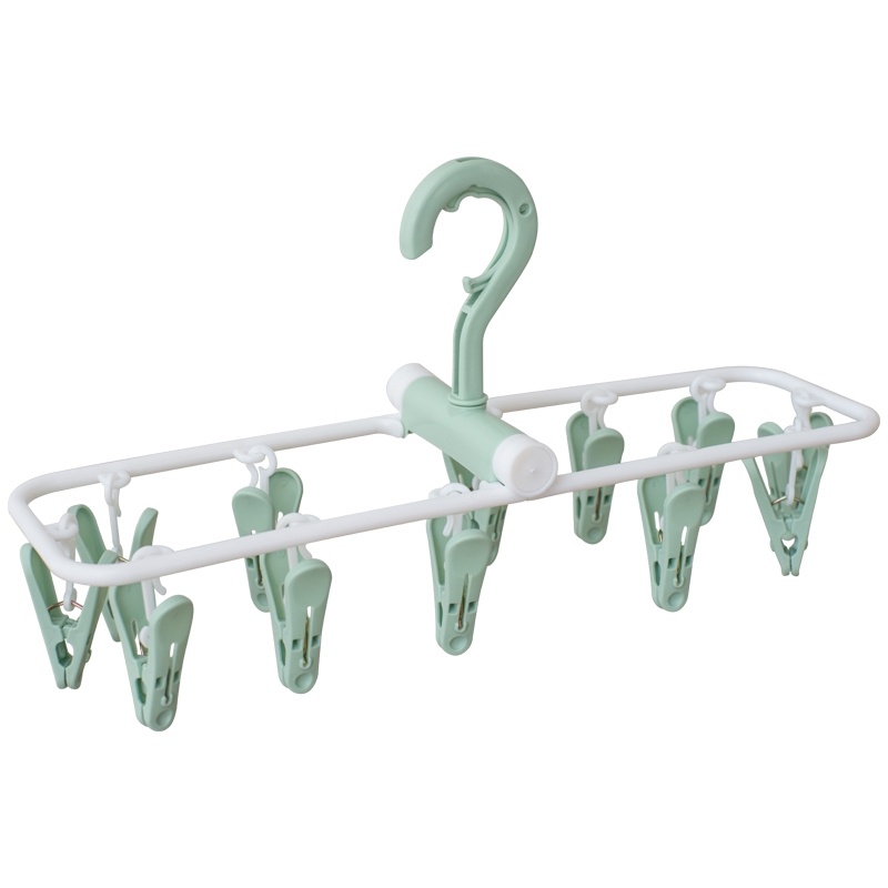 Móc chùm 12 kẹp phơi quần áo , đồ baby, tã lót, tất gấp gọn