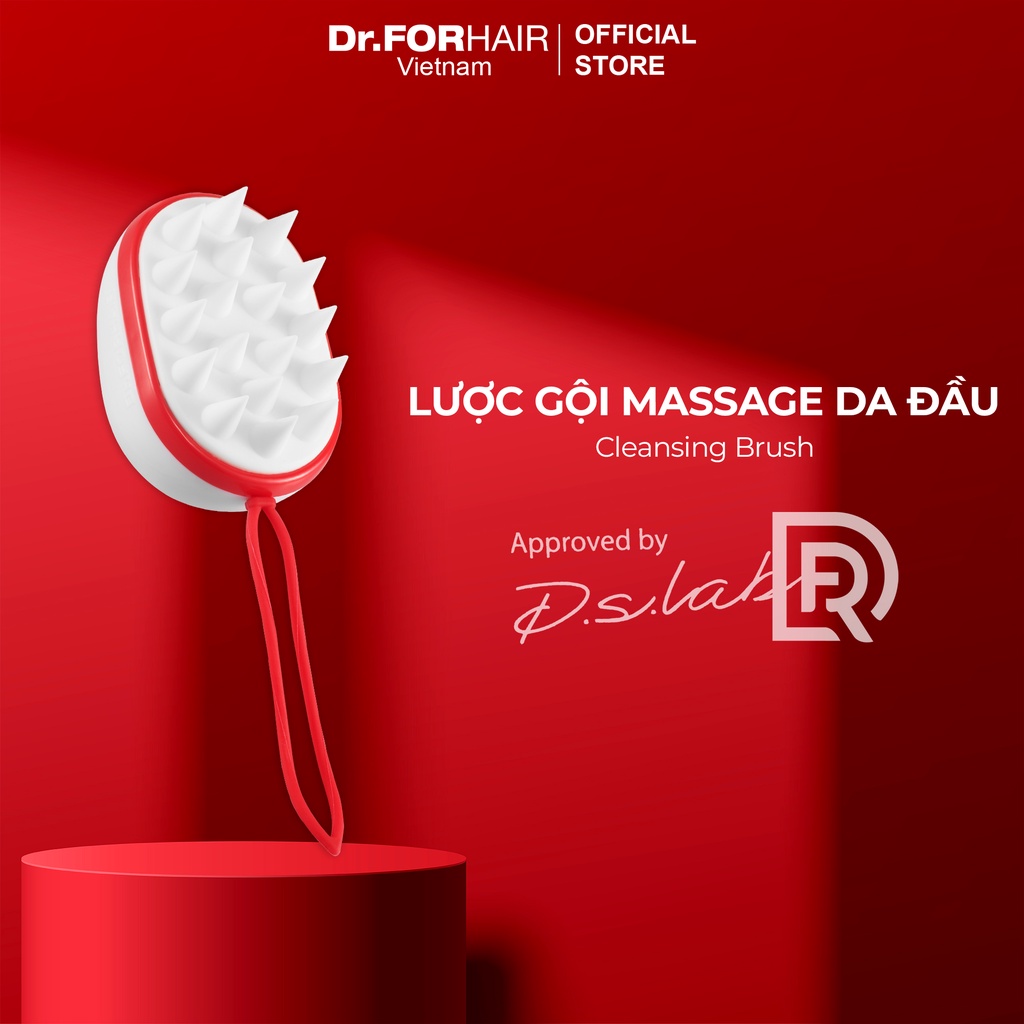 Lược gội đầu Silicon massage da đầu giảm rụng kích thích mọc tóc Dr.ForHair Cleansing Brush
