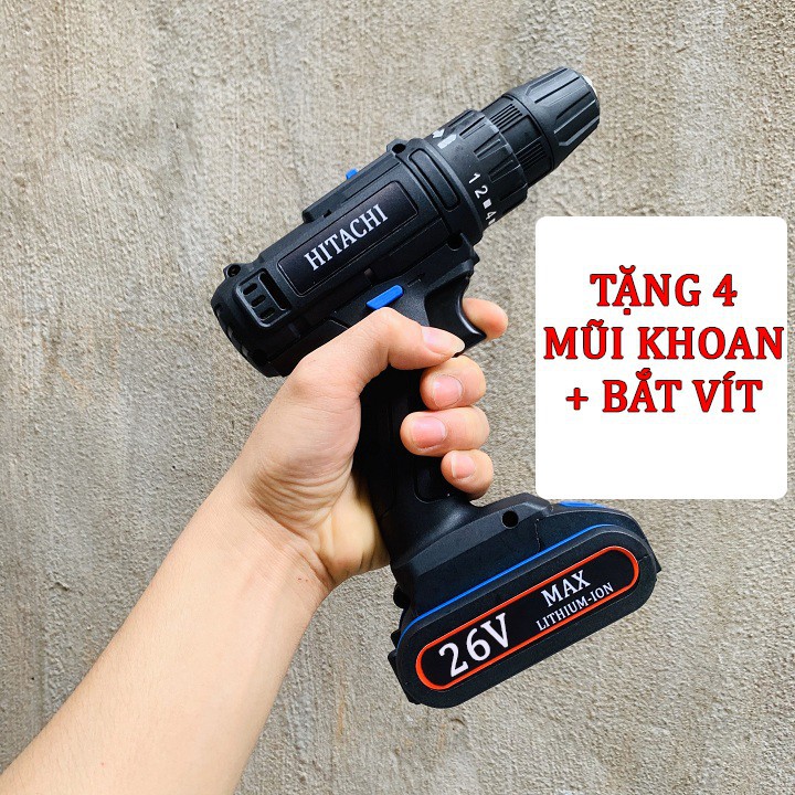 Khoan pin 26v Hitachi Máy khoan pin nhật bản cao cấp