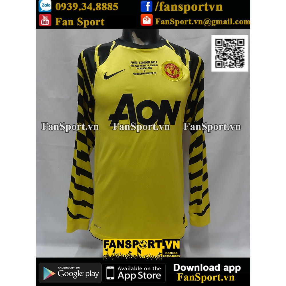 Áo thủ môn Van Der Sar 1 Manchester United Champion League Final 2011 GK shirt goalkeeper jersey