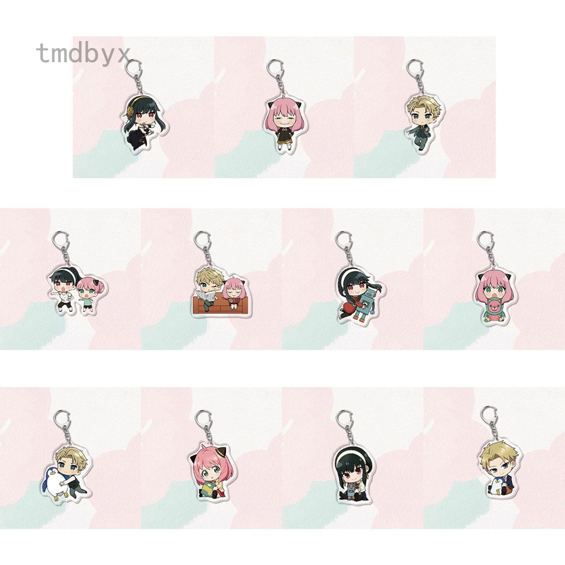 Tmdbyx Móc Khóa Nhựa Acrylic Hình Nhân Vật Anime Yor Loid Anya
