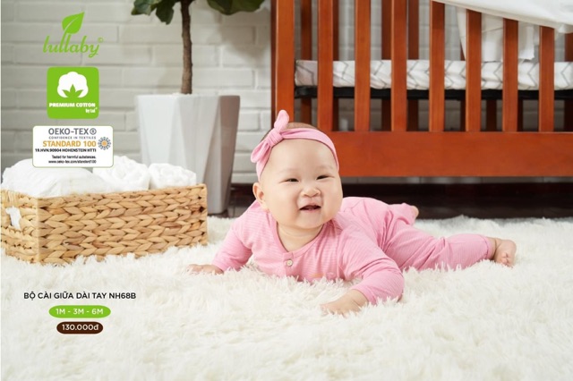 [LULLABY SALE] Bộ dài tay cài giữa Cotton Sơ Sinh / Bé Trai / Bé Gái