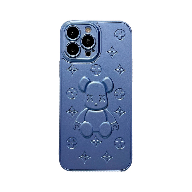 Ốp Điện Thoại TPU Mềm Mạ Điện Hình Gấu Cho Iphone 13 12 11 Pro Max 7 8 Plus X Xs Max Xr