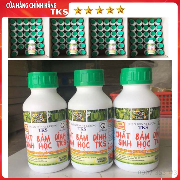 CHẤT BÁM DÍNH SINH HỌC TKS - Tăng Độ Bám Dính, Kéo Dài Hiệu Lực Của Phân Thuốc - Chai 500ml