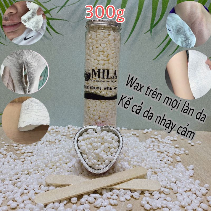 Sáp wax lông ,Triệt Lông Hương Dừa : thơm dịu ,không chất nhựa thông ,siêu bám lông - tặng 2 que gỗ