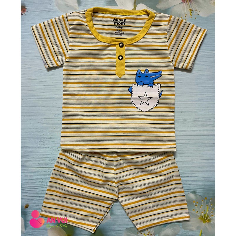 [Xả Hàng] Bộ cộc tay bé trai Minky Mom, Bộ cộc tay cho bé Trai, Gái Từ 5kg Chất Đẹp Thấm Hút Mồ Hôi (Loại 1)