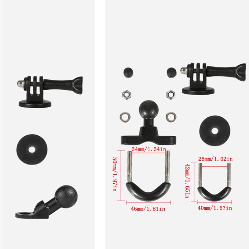 Giá Đỡ Cố Định Camera Chiếu Hậu Bằng Kim Loại Có Thể Điều Chỉnh Cho Xe Máy zzz