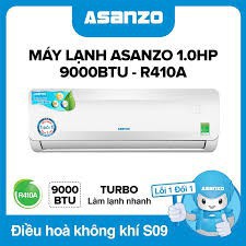 Máy Lạnh Asanzo S09 1HP Thường | MỚI 1000% | BẢO HÀNH CHÍNH HÃNG