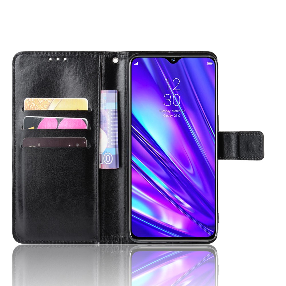 Bao da PU điện thoại nắp gập từ tính dạng ví sang trọng cho cho REALME 6I 5 5I 5 PRO REALME C3