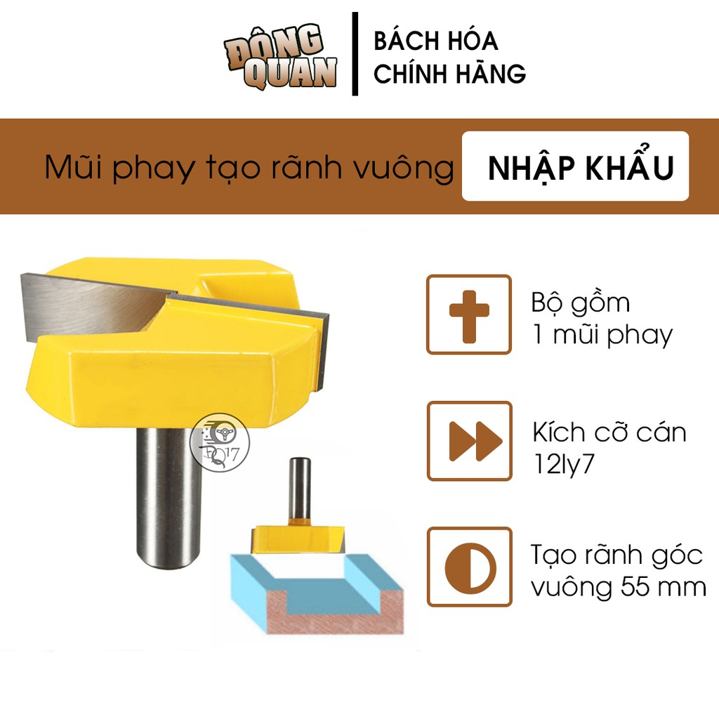 MŨI SOI GỖ TẠO RÃNH VUÔNG 55MM loại tốt, bền,..