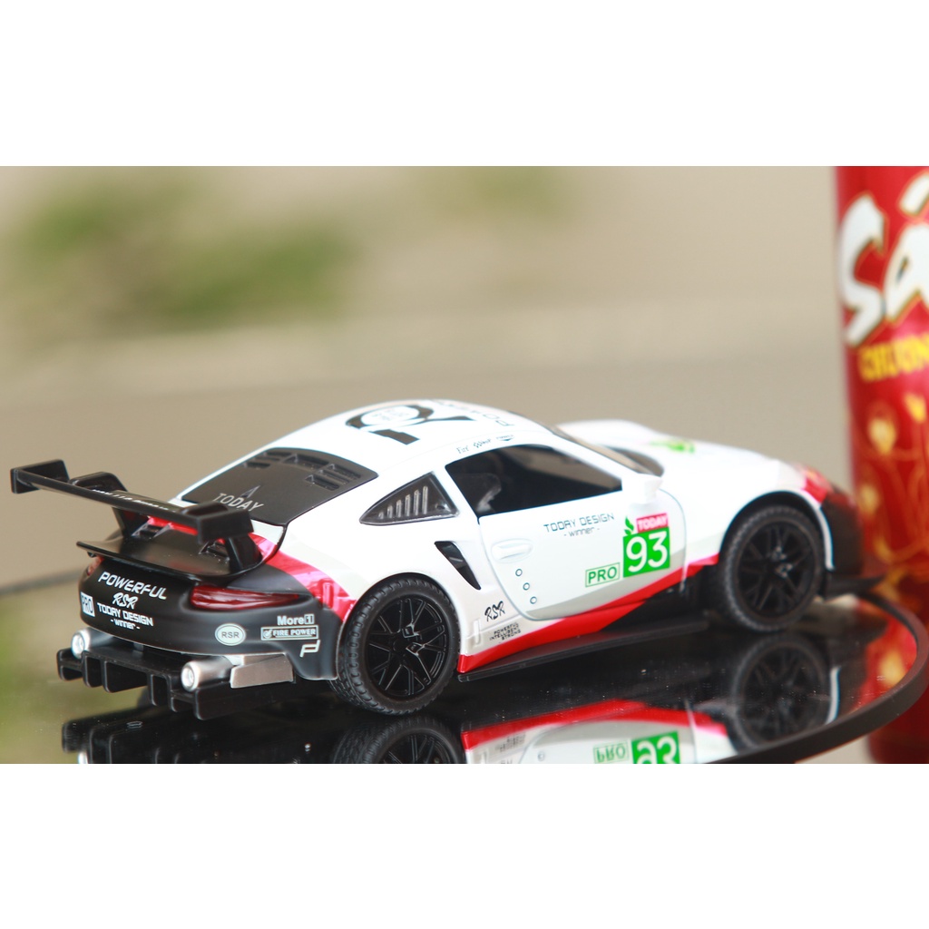 Đồ chơi Xe mô hình kim loại cao cấp Porsche 911RSR tỉ lệ 1:32 quà tặng, trang trí, sưu tầm