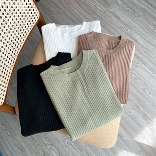 Áo len basic cổ tròn