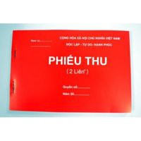 Combo 5 quyển Phiếu thu 2 liên khổ A5