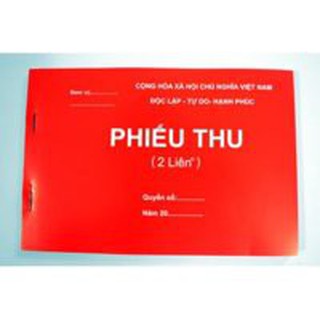 Combo 5 quyển Phiếu thu 2 liên khổ A5