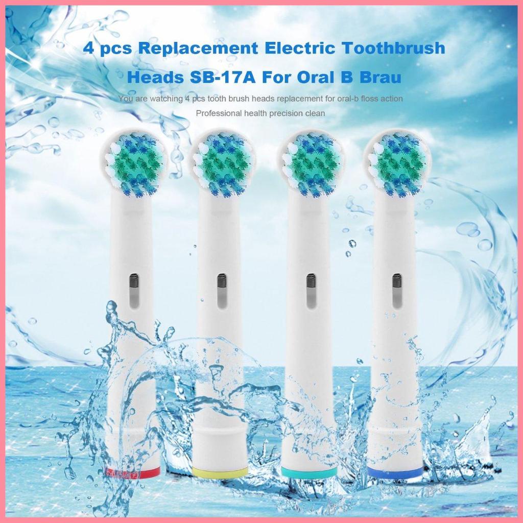 4 pcs Replacement Electric Toothbrush Heads SB-17A For Oral B Brau