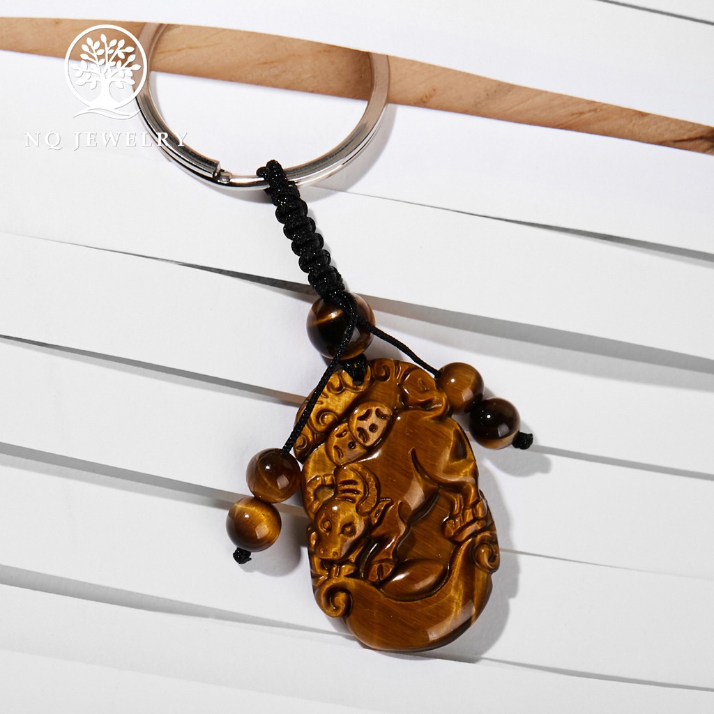 Móc khóa 12 con giáp vàng nâu - NQ Jewelry