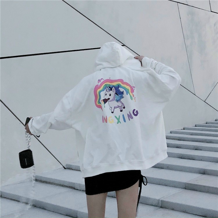 Áo Hoodie ♥ FREESHIP ♥ áo Khoát nỉ unisex Dây kéo - Ingxing Cầu Vồng FREESIZE nam nữ - KN9 | BigBuy360 - bigbuy360.vn