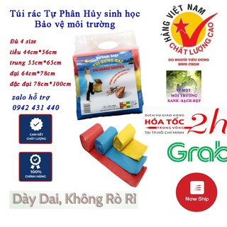 1 kg túi đựng rác, bao rác tự phân hủy sinh học đủ size có size đặc đại (cực đại) Đại Hoàng Nguyên