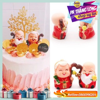 Tượng ông thọ bà thọ Trang trí bánh kem - Trang trí bánh sinh nhật