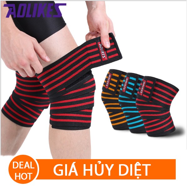 Quấn gối Aolikes ( 1 cặp ) / Quấn đầu gối / Bảo vệ đầu gối / Băng gối tập Gym