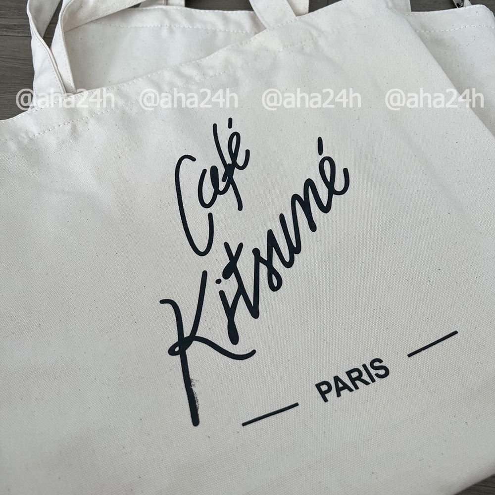 Túi tote vải Canvas phong cách đi học đi chơi hàn quốc giá rẻ in Cafe Kitsune AH1597