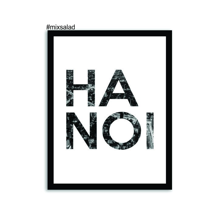 Tranh Canvas Sài Gòn - Hà Nội decor nhà cửa  - Tặng kèm móc treo tranh kh cần khoan tường