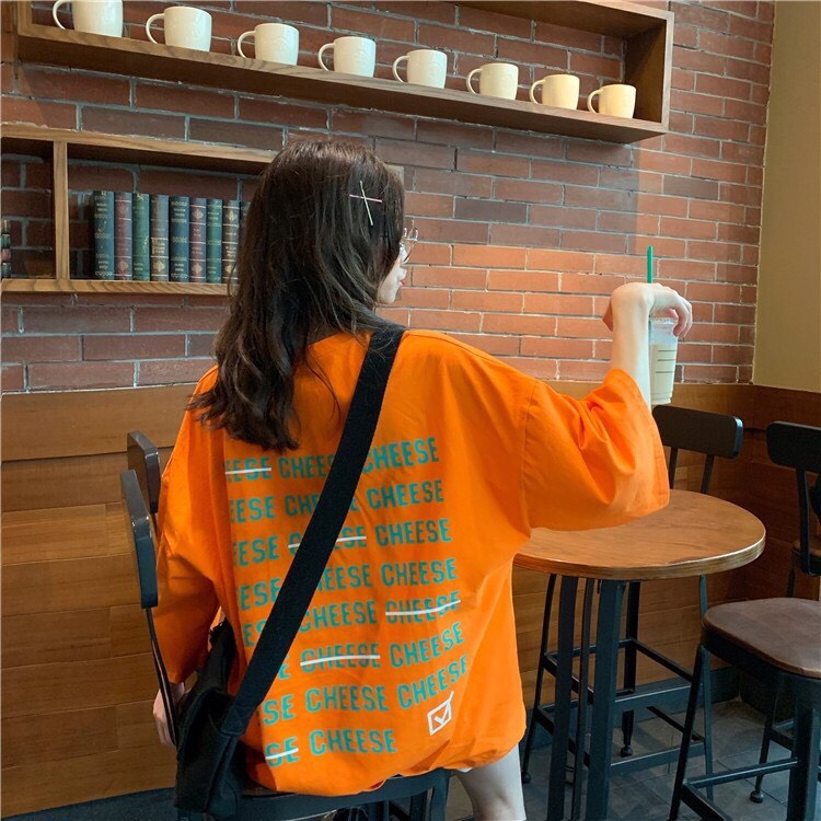 Áo thun nam nữ CHEESE cực đẹp unisex form rộng thời trang 1kenz